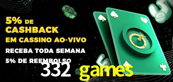 Promoções do cassino ao Vivo 332 games